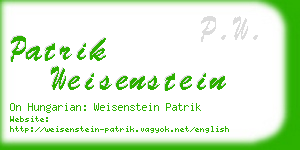 patrik weisenstein business card